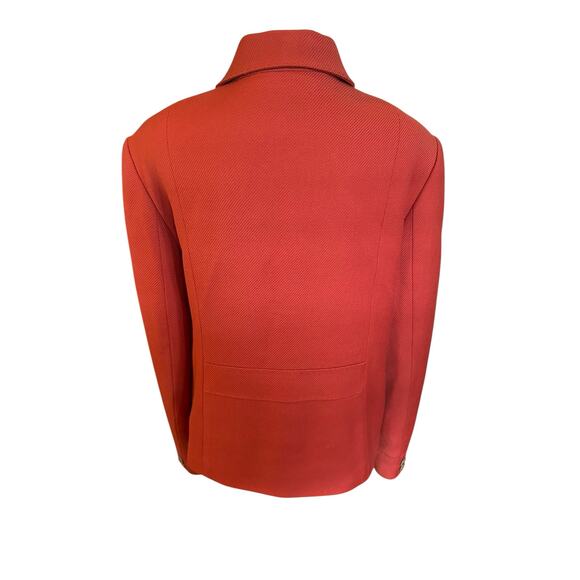 VTG Adrienne Vittadini Red Orange Wool 90s Blazer QuietLuxury Heritage Preppy - Picture 3 of 9